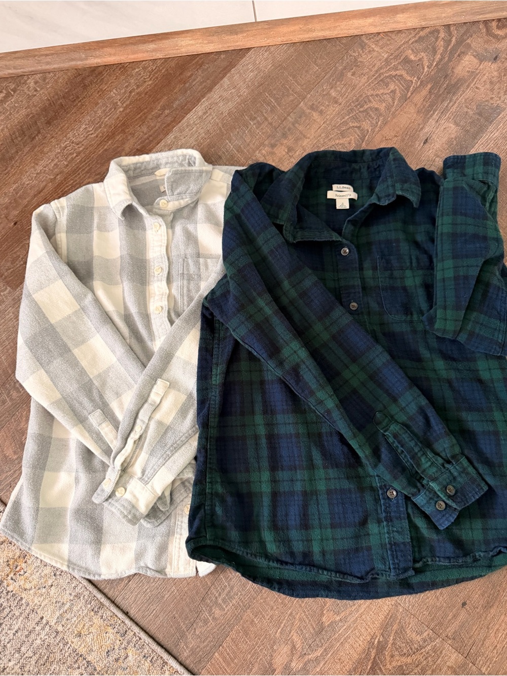 L.L. Bean Women’s Flannel Shirt Bundle - size small 100% cotton